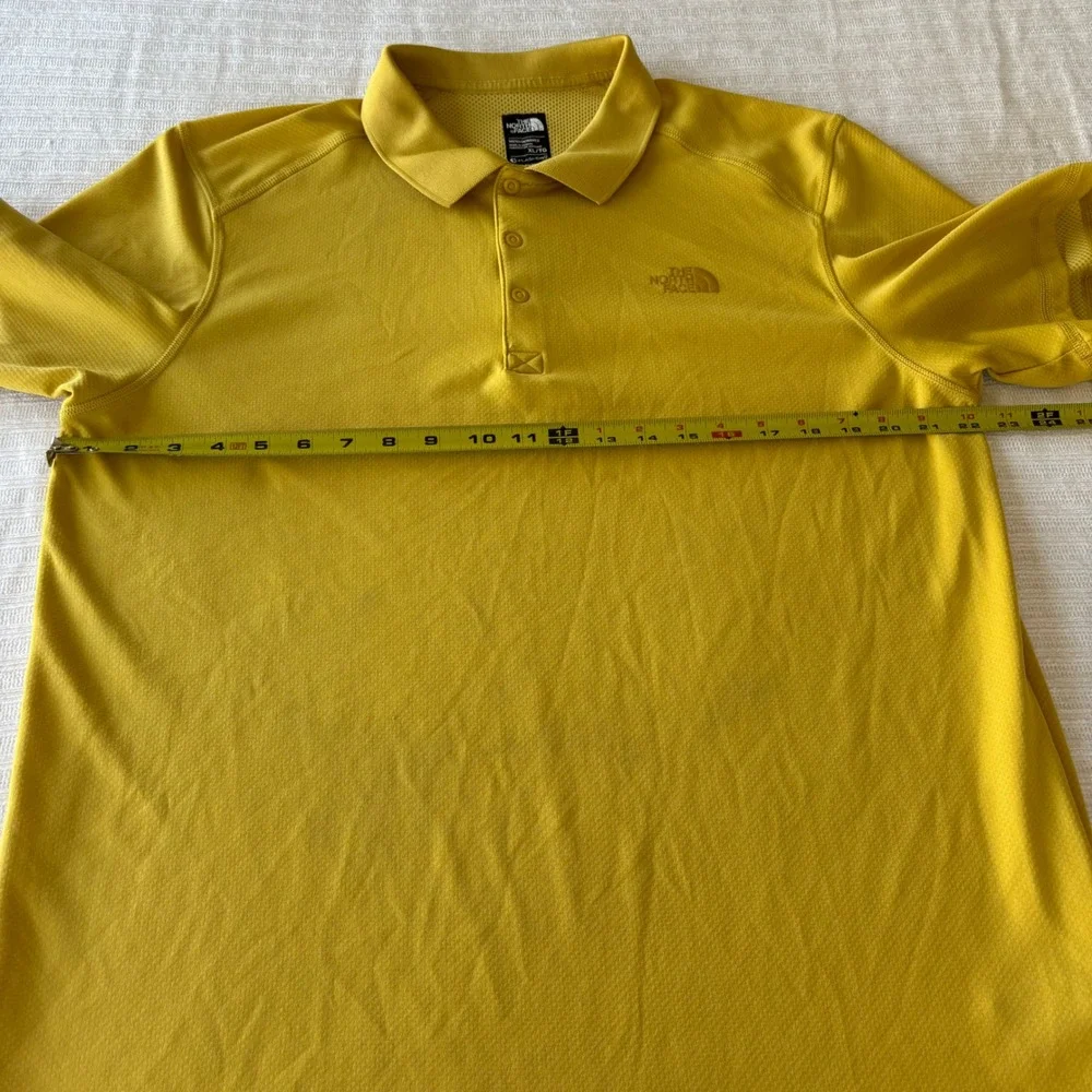 The North Face Mens FlashDry Polo Shirt Yellow Short Sleeve XL NF0A2UN2